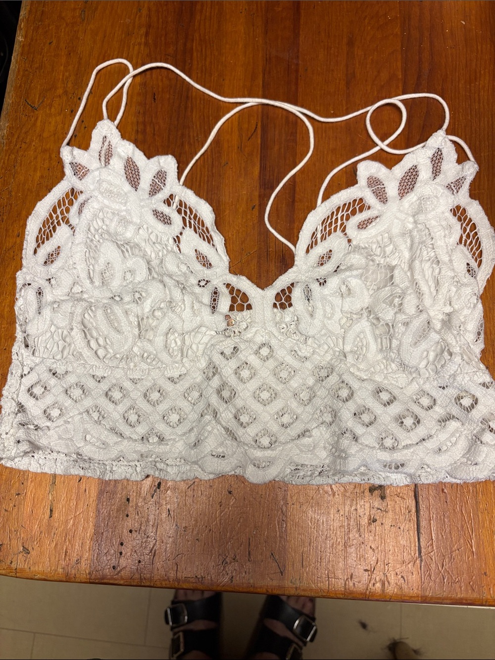 Free People White Crochet Lace Bralette